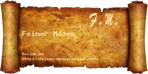 Feiner Mózes névjegykártya